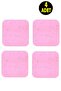 4 Pcs Pink Sand Pattern Wooden Base Metal Turkish Coffee Cup Tea Mug Home Office Coaster Underpad