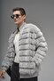 Oversized Zipper Closure Mock Neck Unlined Plush Jacket - 3