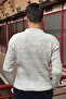 Crew Neck, Winter-Spring, Striped, Textured, Basic Knit Sweater 25Pltk17 - 6