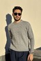 Crew Neck, Hair Knit, Regular, Comfortable Fit, Winter, Knitwear Knitted Sweater 25Pltk19 - 6