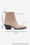 Julieta Beige Suede Genuine Leather Women's Western Boots - 6