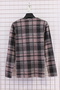 Women's Plus Size Stretch Fabric Crew Neck Plaid Soft Sweater Mom Blouse - 3