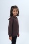 Girl's Relax Fit Hooded Off-Shoulder Embroidered Sweatshirt - Pocket Detail - 2