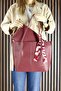 Bordo Vegan Magnetic Closure Large Size Daily Shoulder Bag and Handbag with Strap