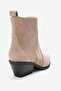 Julieta Beige Suede Genuine Leather Women's Western Boots - 5