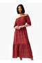 Polka Dot Print Off Shoulder Women Dress with Tie-Ups - 2