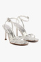 Nikita Silver Patent Leather Ankle Strap Thin Heeled Shoes - 4