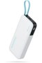 CP25 Power Bank 20000mAh 55W Portable Charger with Built-in USB-C Cable (White)