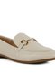 Women Ecru Semi Casual Faux Leather Loafers - 5
