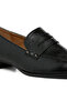 Women Penny Strap Loafers in Black - 4