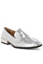 Women Metallic Penny Loafers in Silver