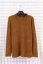 Women's Plus Size Stretch Fabric Mock Neck Plain Bearded Soft Sweater Mother Blouse - 3