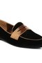 Women Penny Strap Velvet Loafers in Black - 4