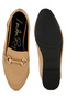 Women Horsebit Embellished Loafers in Tan - 5