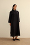 Black Front Buttoned Ferace - 3