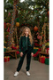 Velvet Double Set in Various Sizes for Ages 04-12 - Green