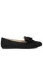Women Penny Strap Velvet Loafers in Black - 2