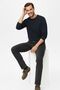 Men's High Waist Wide Leg Smoked Jeans - 4