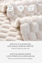Soft Fur Sofa Cover 170X215 cm Soft Plush Non-Slip Base Sofa Cover Cream Off-White - 3
