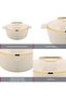 Fancy Casserole – Stainless Steel Insulated Hotpot (Assorted - Beige & White 5000ML) - 4