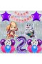 Paw Patrol Skye and Everest Concept 2Nd Birthday Silver Tassel Party Balloon Set