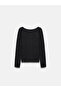 10836 Wool Blend Glitter Boat Neck Sweater-Black - 7