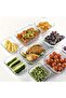 2 Pcs Square Borosilicate Glass Containers with Leak Proof Airtight Lid BPA Free - 5