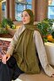 Bloom Pattern Ayrobin Flash Jacquard Shawl Army Green - 3