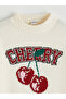 Crew Neck Patterned Girl's Knitwear Sweater - 3