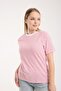 Women's 100% Cotton Pinstripe Basic Round Neck Short Sleeve T-Shirt 6012 - 2