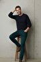 Men's Flexible High Waist 5 Pocket Y.Blue Jeans - 4