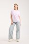 Women's 100% Cotton Pinstripe Basic Round Neck Short Sleeve T-Shirt 6012 - 5