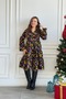 V-Neck Ruffled Flannel Dress - 3