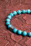 Turquoise (Turquoise) Bracelet with Silver Apparatus - 4