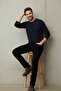 Men's Stretchy High Waist 5 Pocket Black Jeans - 4