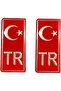 Tr License Plate Sticker 2-Pack - Turkey License Plate Sticker - Turkey License Plate Holder Sticker Metal - 2