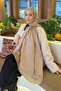 G Desen Ayrobin Floş Jacquard Shawl in Mink Color - 2