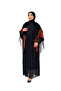 Black Color Traditional Red and Orange Embroidered Processed Tassels 180*180 S300015 - 8