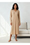 Night Dress with Long Sleeves and Collar