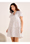 Set of 2 Night Dress Flutter Sleeves Tiered Viscose - 3