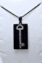 Black, Double-Sided Ayatul Kursi & Hat Besmele Written Prayer Stainless Steel Necklace with Italian Chain - 3