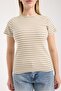 Women's Stretchy Ribbed Striped Basic Short Sleeve Crew Neck Slim Fit Comfortable Casual Use T-Shirt 6015 - 4