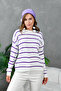 Women's Crew Neck Striped Knitwear Sweater 214248 - 3