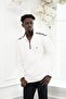 Regular Fit Mock Neck Half Zipper Piped Cotton Sweatshirt - 4