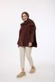 44165 - Stylish Comfortable Buttoned Felt Women's Knitwear Long Cardigan with Shawl Accessories - 5