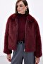 Zippered Fur - Burgundy - 2