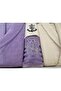 Dowry Family Bathrobe Set 4 Pieces Lilac - Cream - 4