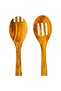 Olive Wood Wooden 2 Piece Ladle Set