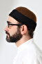 Men's Two-Color Felt Wool Dervish Turban - Brown Black - 6