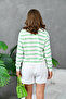 Women's Crew Neck Striped Knitwear Sweater 214248 - 4